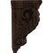 Ekena Millwork 3 1/2"W x 4"D x 7"H Small Acanthus Wood Corbel, Walnut CORW03X04X07ACWA - alternate 2
